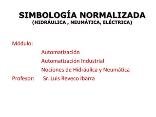 Módulo:
Automatización
Automatización Industrial
Nociones de Hidráulica y Neumática
Profesor: Sr. Luis Reveco Ibarra
 