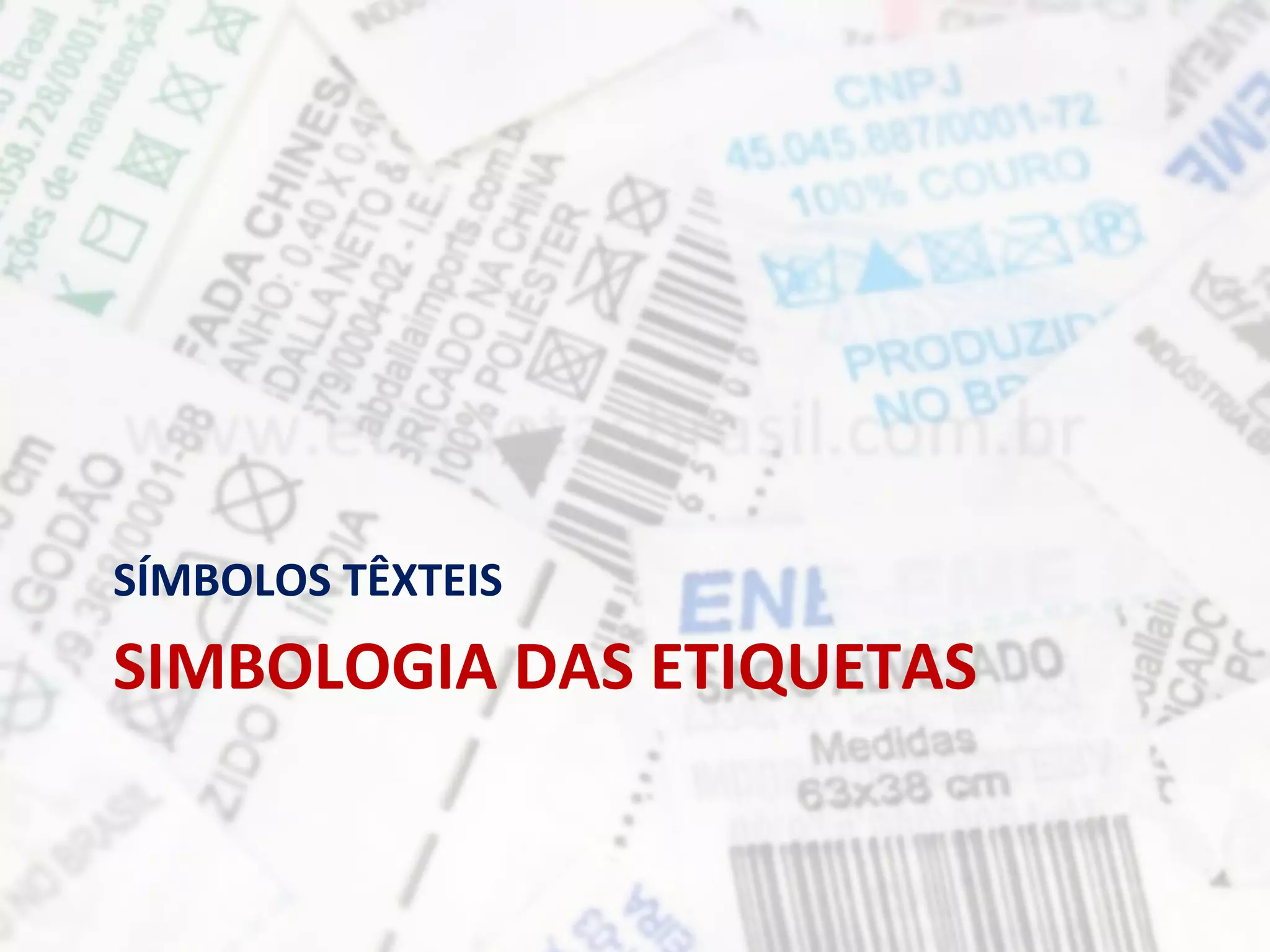 Simbologia das etiquetas industria têxtil | PPS