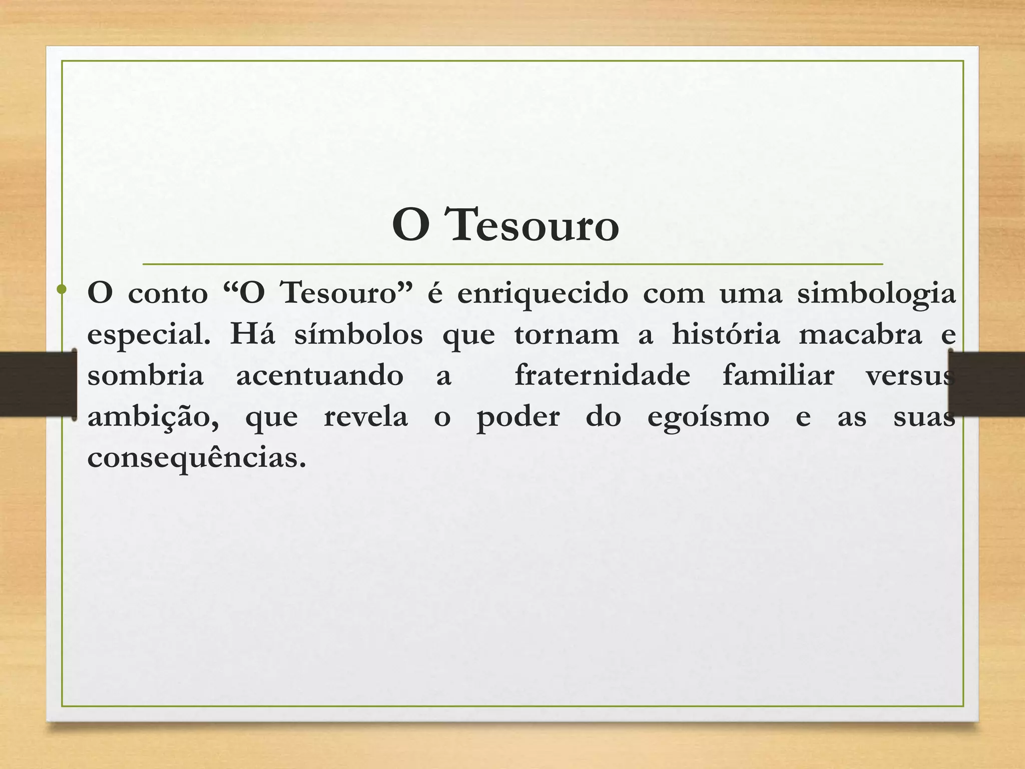 Simbologia do conto o tesouro | PPT
