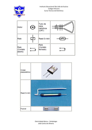 Instituto Educacional São João da Escócia
                   Colégio Pelicano
             Curso Técnico de Eletrônica




Eletricidade Básica – Simbologia
     João Carlos de Oliveira
 