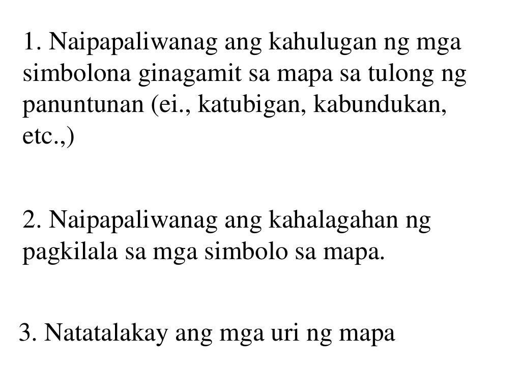 Mga Simbolo at Uri ng Mapa