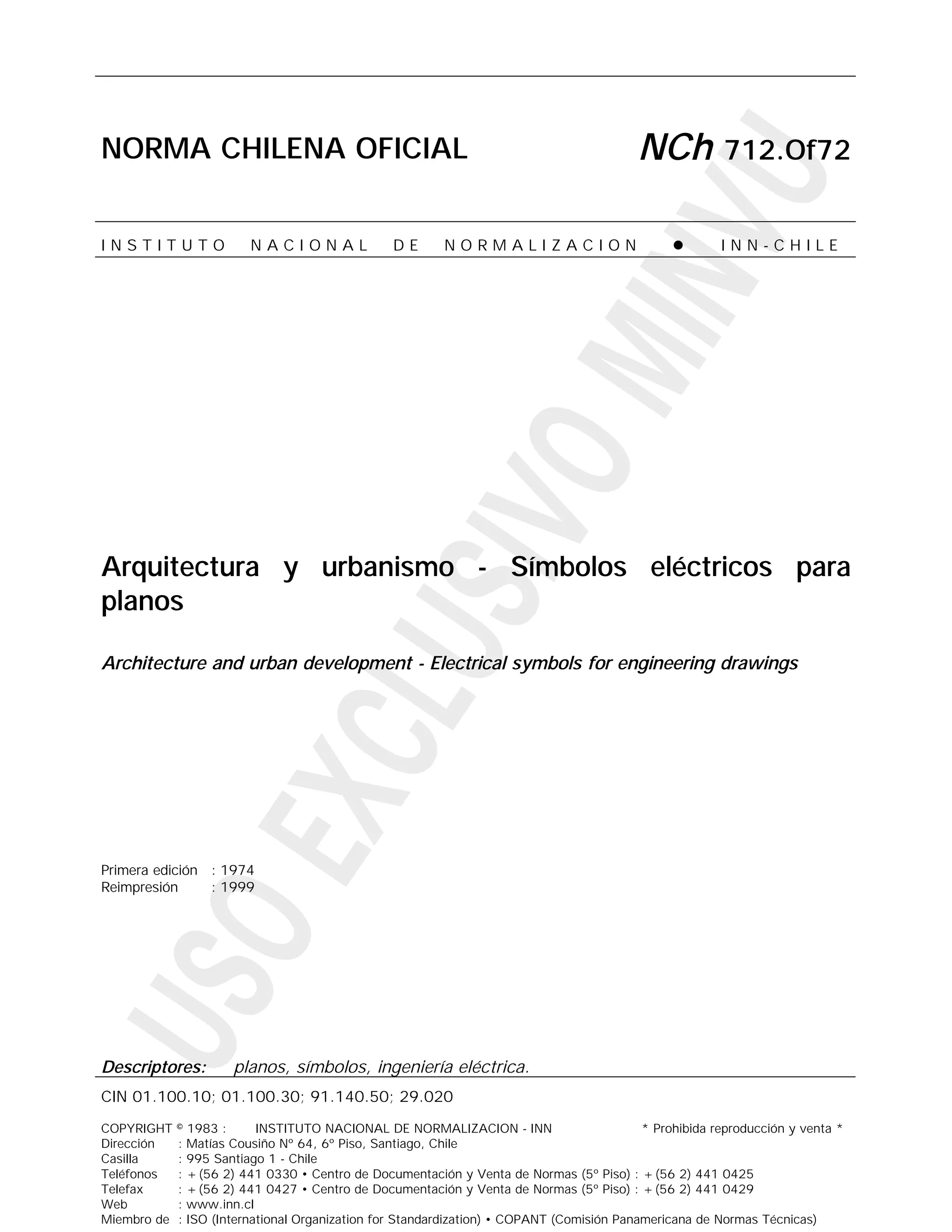 Simbolos electricos para planos nch 0712 of1972 | PDF | Civil ...