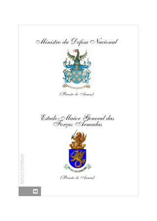 Ministro da Defesa Nacional

(Brasão de Armas)

Postos e distintivos

Estado-Maior General das
Forças Armadas

(Brasão de Armas)
48

 