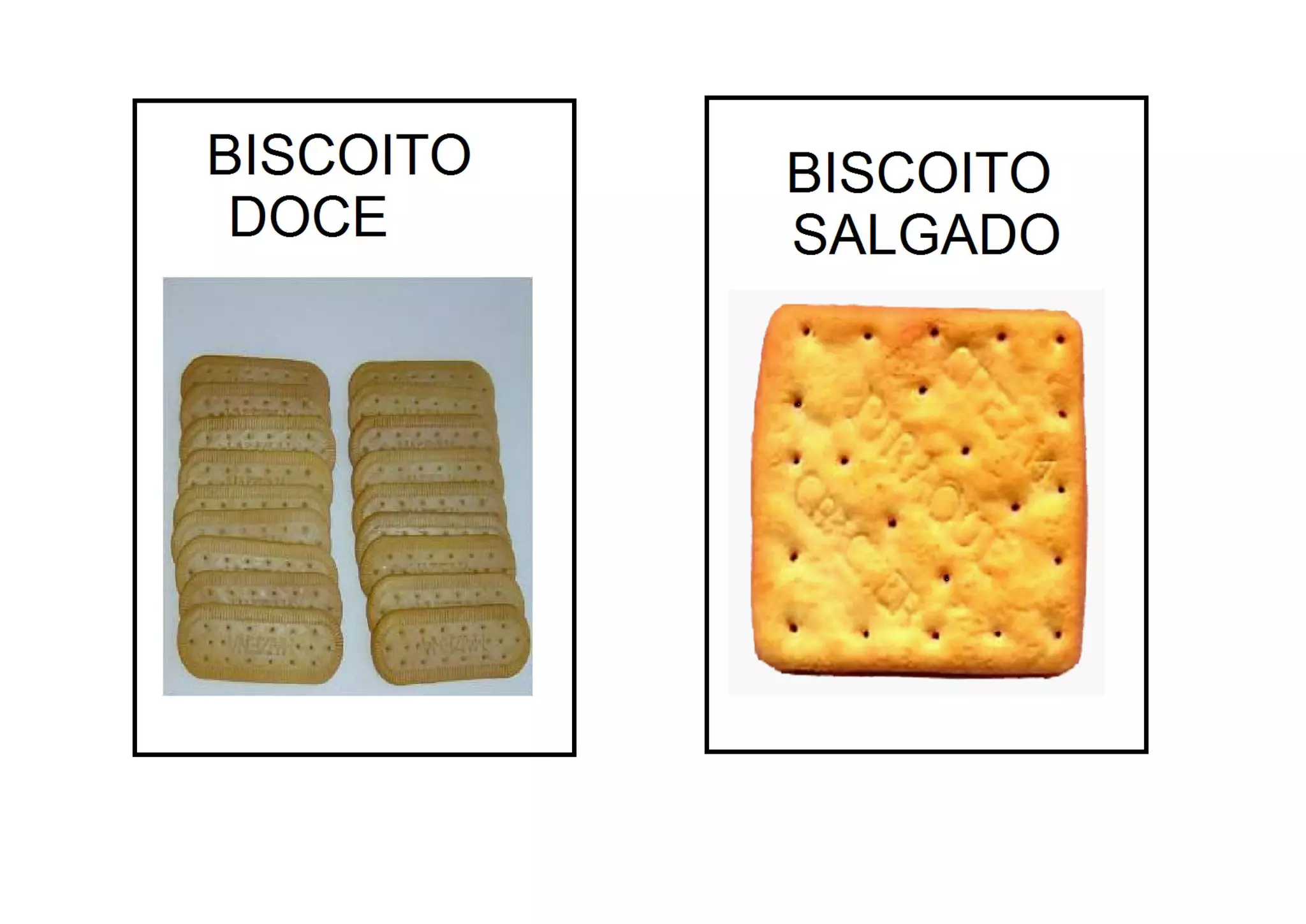 Simbolos soltos biscoito doce e biscoito salgado 1 | PPT