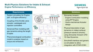 Simcenter engineering solutions for intake and exhaust | PDF