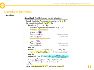 Methods and Experiments
Introduction / Related Work / Methods and Experiments / Conclusion
11
Algorithm
 