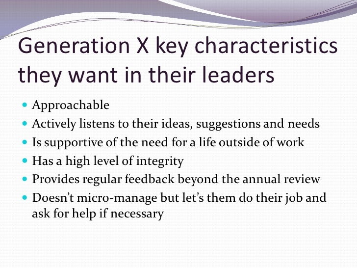 gen x characteristics