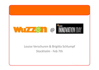 @


Louise Verschuren & Brigitta Schlumpf
         Stockholm ‐
         Stockholm Feb 7th