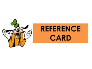 REFERENCE
CARD
 
