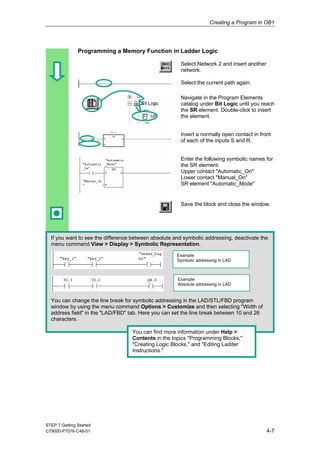 Simens plc training. simatic working-with-step-7 | PDF