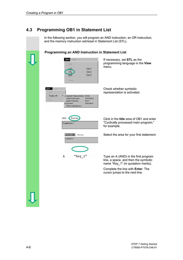 Simens plc training. simatic working-with-step-7 | PDF