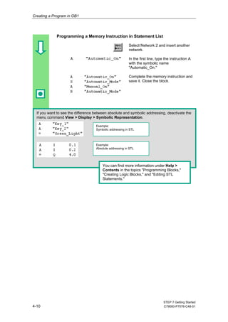 Simens plc training. simatic working-with-step-7 | PDF
