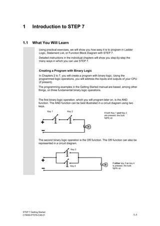 Step 7 Timer Example Simens plc training. simatic working-with-step-7 | PDF