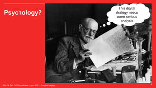 Psychology?
4
SIM EA SIG CxO Roundtable – April 2021 - Douglas Hegley
This digital
strategy needs
some serious
analysis
 