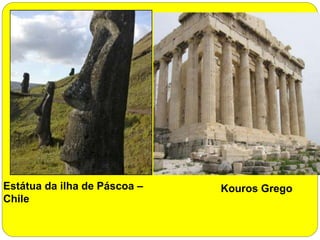 Estátua da ilha de Páscoa –
Chile
Kouros Grego
 