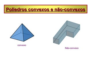Poliedros convexos e não-convexos




    convexo
                        Não-convexo
 