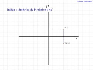 Indica o simétrico de P relativo a xx´ x y ESAS Jorge Freitas 2006/07 