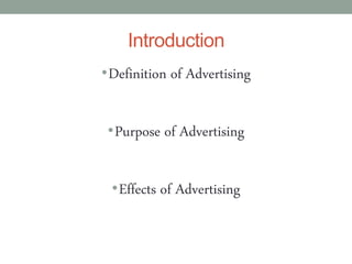 Effects of Advertising | PPTX