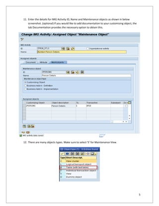 Extend the standard SAP IMG Implementation Guide