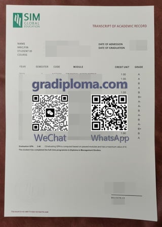 Where to buy SIM Global Education transcript? | PDF