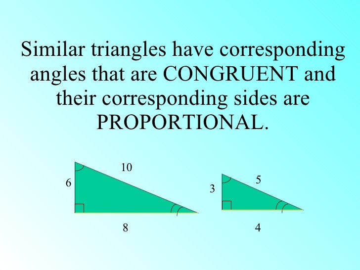 Similar Triangles Notes Similar Triangles Notes