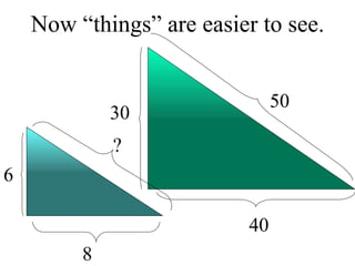 Now “things” are easier to see. 30 40 50 8 ? 6 