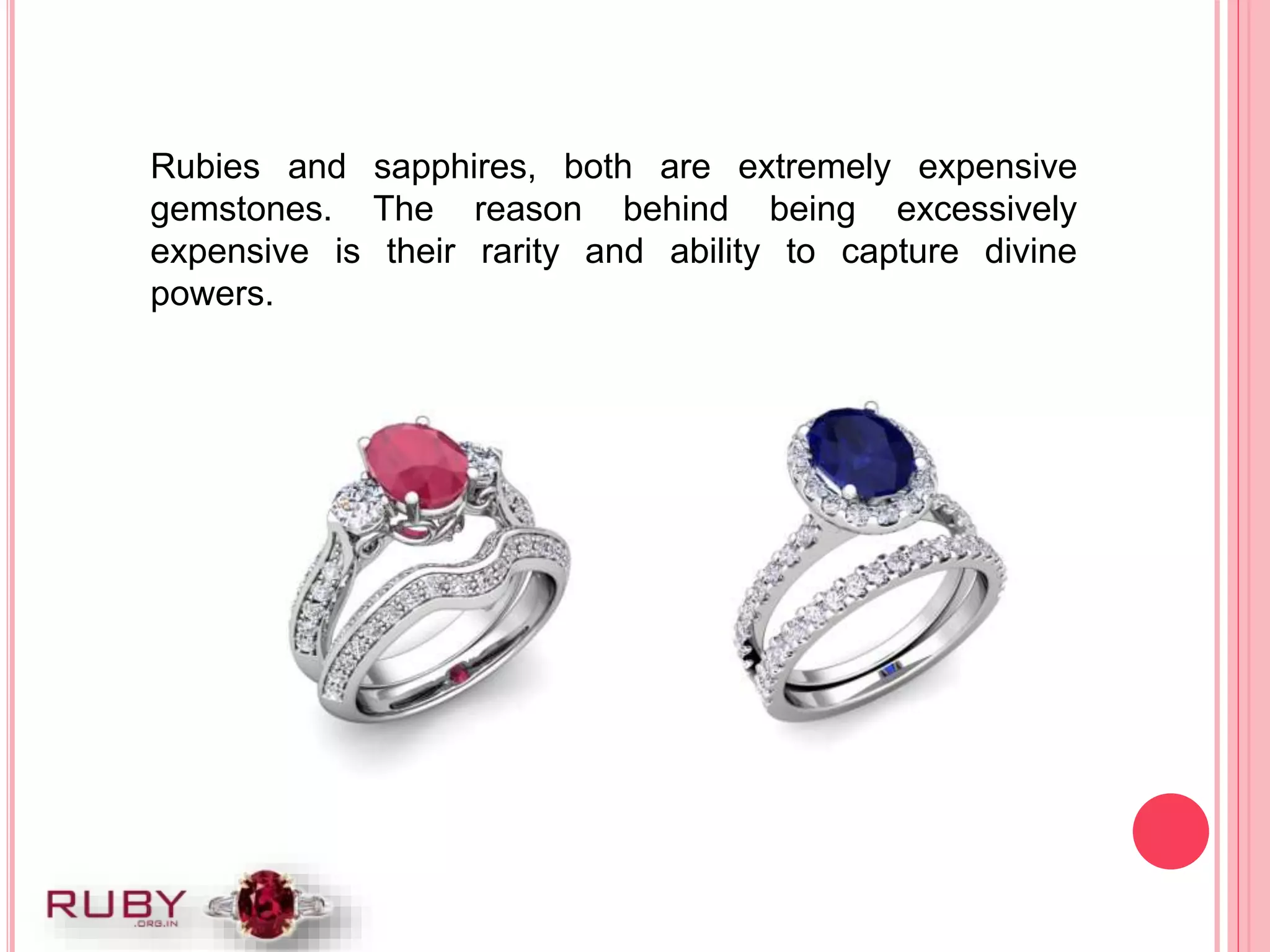 Similarities and difference between rubies and sapphire stone | PPT