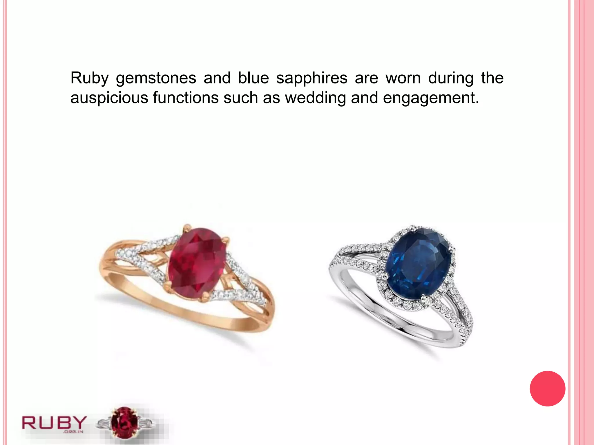 Similarities and difference between rubies and sapphire stone | PPT