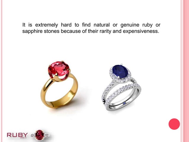 Similarities and difference between rubies and sapphire stone | PPT