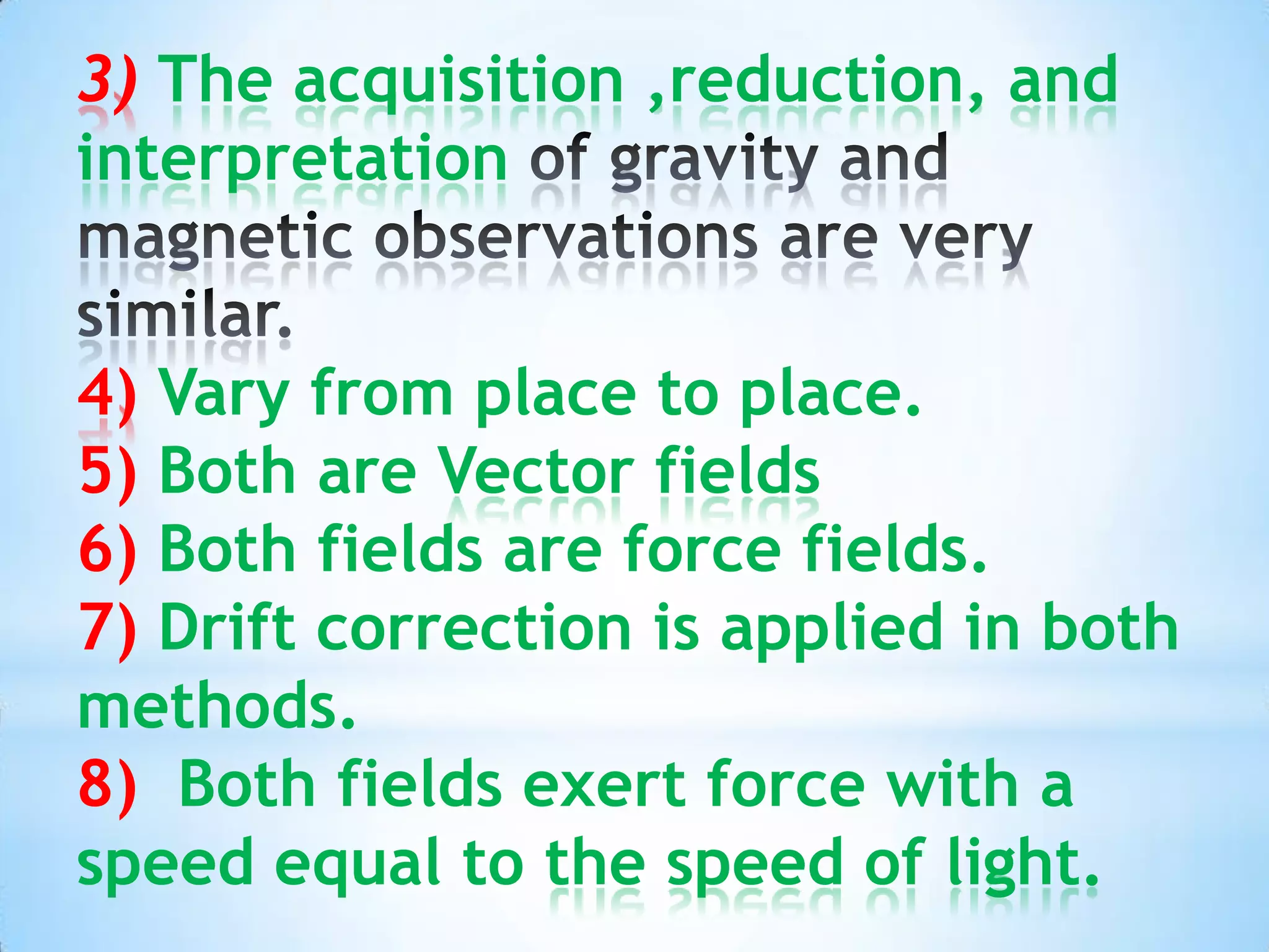 Similarities and differences between gravity and magnetic | PPTX