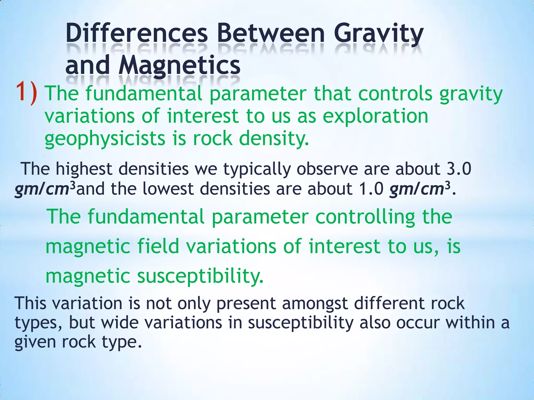 Similarities and differences between gravity and magnetic | PPTX