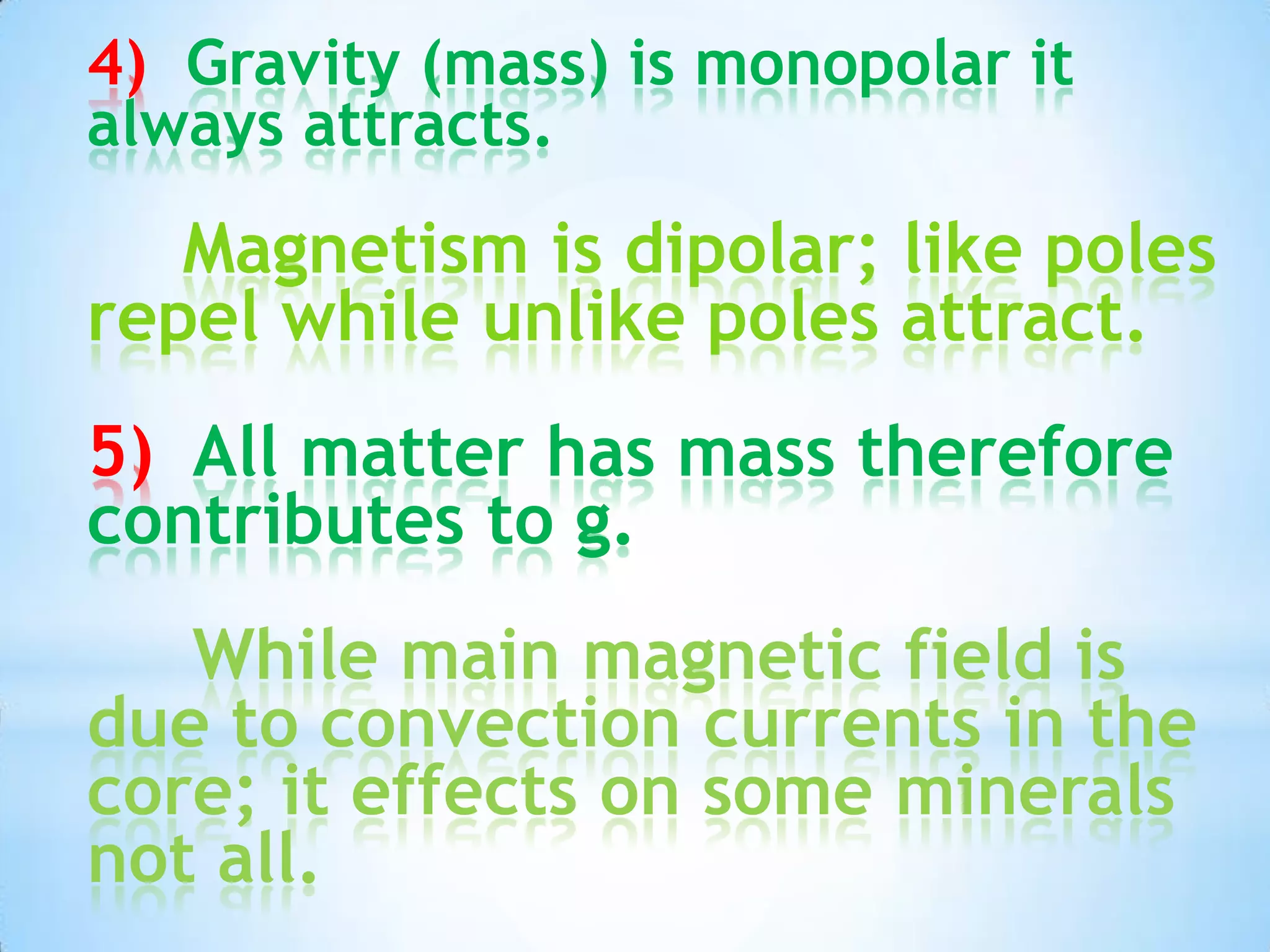 Similarities and differences between gravity and magnetic | PPTX