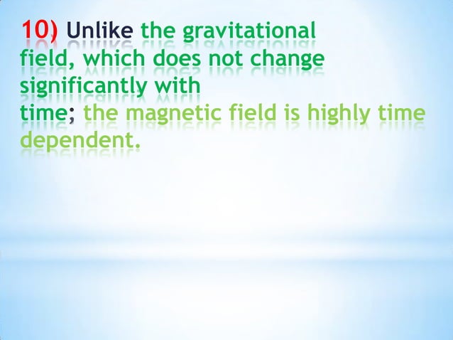 Similarities and differences between gravity and magnetic | PPTX