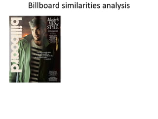 Billboard similarities analysis
 