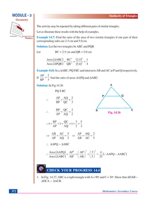 Triangles Similarity Geometry Notes.pdf Similarity of triangles -GEOMETRY | PDF