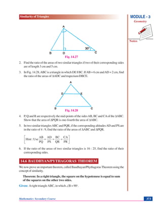 Math 2 Similar Triangles Notes.pdf Similarity of triangles -GEOMETRY | PDF