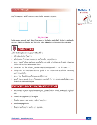 Math 2 Similar Triangles Notes.pdf Similarity of triangles -GEOMETRY | PDF