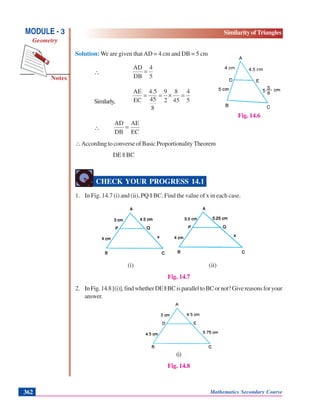 Triangles Similarity Geometry Notes.pdf Similarity of triangles -GEOMETRY | PDF