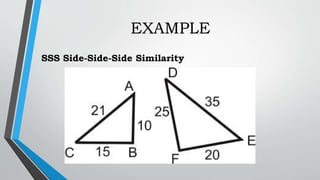 EXAMPLE
SSS Side-Side-Side Similarity
 
