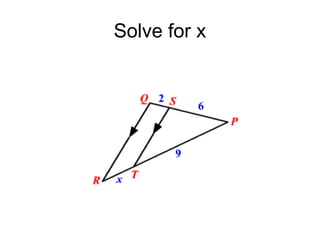 Solve for x
 