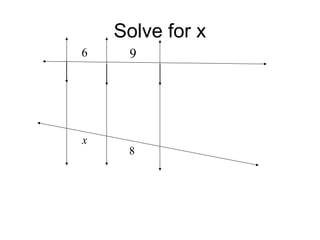 Solve for x
9
6
8
x
 