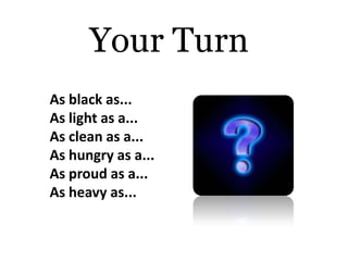 Simile Metaphor Personification