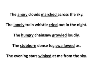 Simile Metaphor Personification