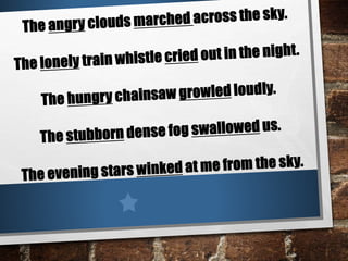 Simile metaphor personification