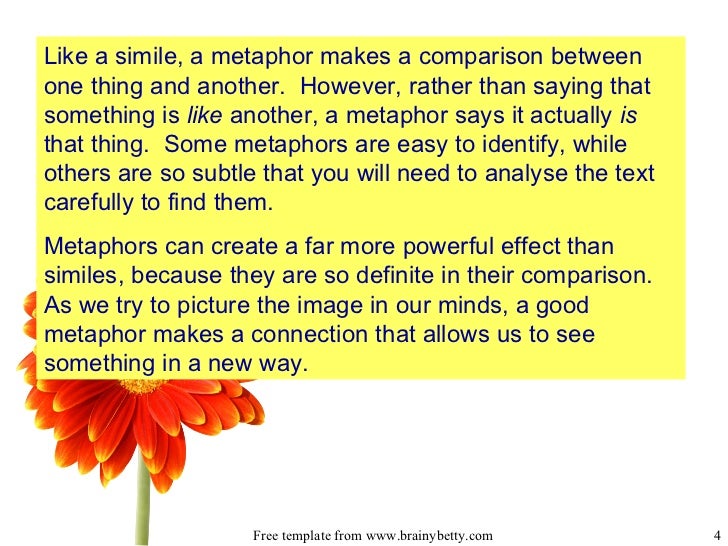 Metaphors and similes   usu opencourseware