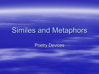 simile and metaphor poems