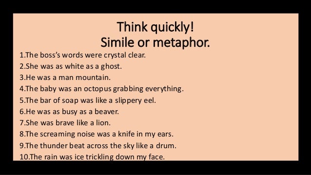 examples of metaphors in creative writing
