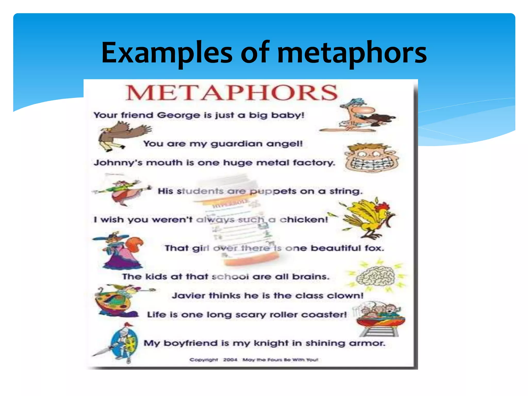Examples of metaphors