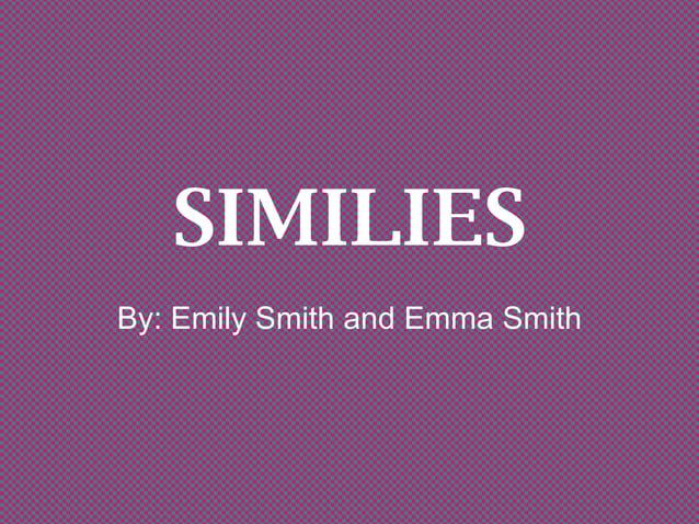 Simile Thingy | PPT