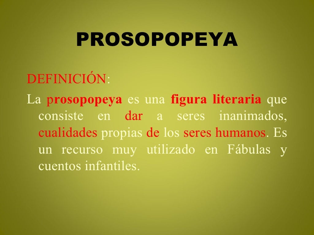 Simil, metafora y prosopopeya